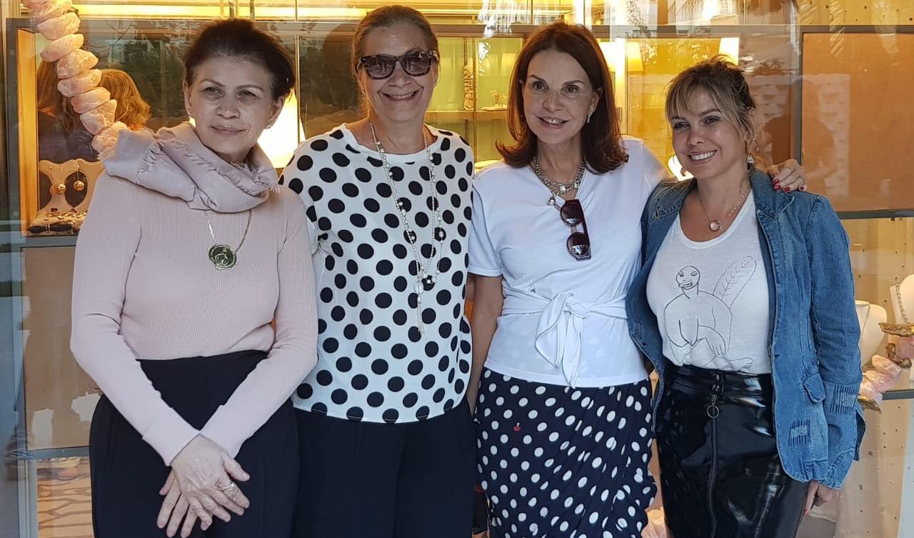 Com Lucia Lima, Patrícia Mayer e Mercedes Herrera no Joia da Casa no CasaCor 2018