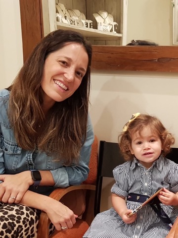 Marcela e Helena no lançamento da coleção Blue - 2019.2